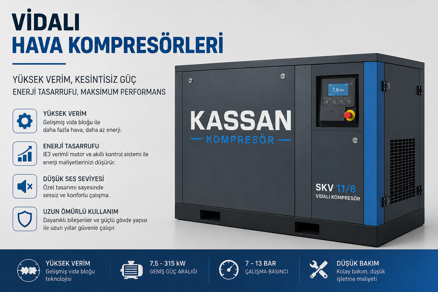 Vidalı Hava Kompresörleri